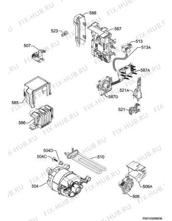 Взрыв-схема стиральной машины Electrolux FW33F8161 - Схема узла Electrical equipment 268